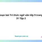 soạn bài tri thức ngữ văn lớp 9 trang 31 tập 2