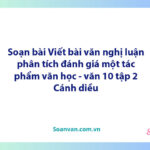 Soạn bài Viết bài văn nghị luận phân tích, đánh giá một tác phẩm văn học | Ngữ văn 10 Cánh diều