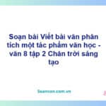 Soạn bài Viết bài văn phân tích một tác phẩm văn học | Chân trời sáng tạo Ngữ văn 8