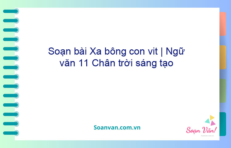 Soạn bài Xà bông con vịt | Ngữ văn 11 Chân trời sáng tạo