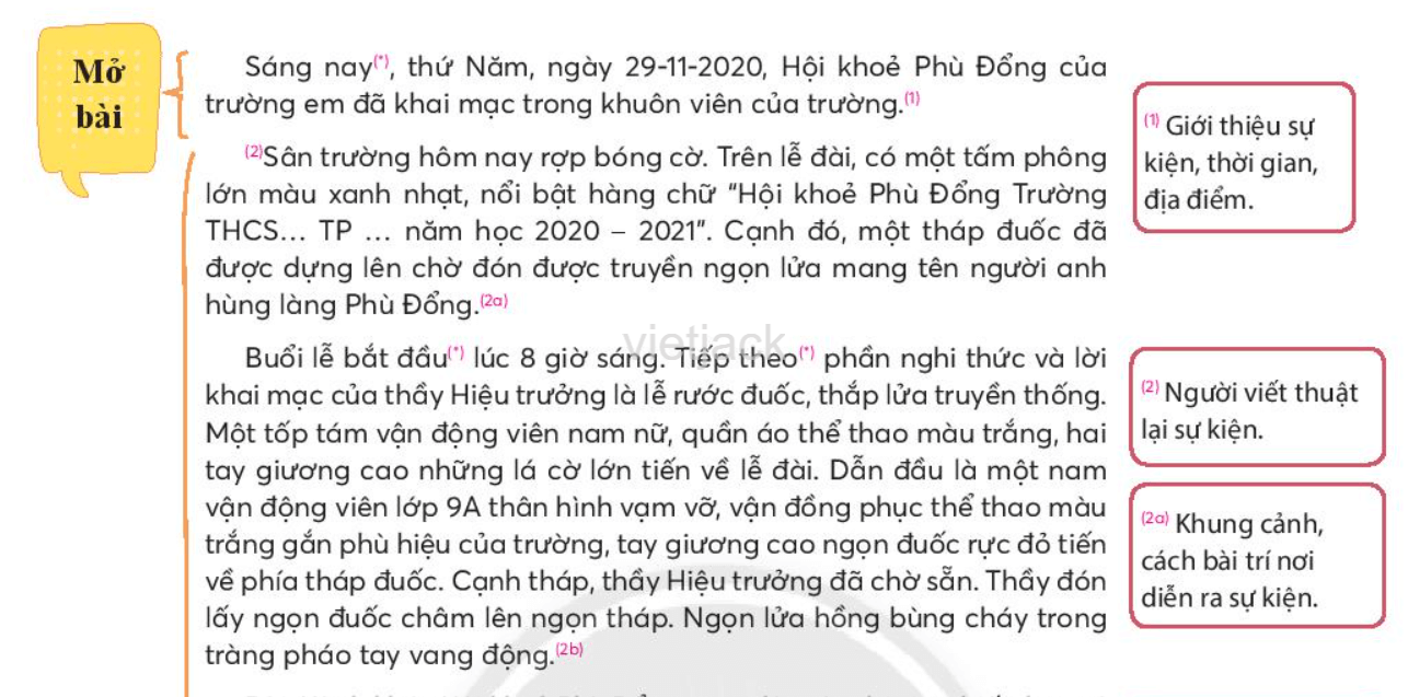 Viết văn bản thuyết minh thuật lại một sự kiện