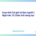 Soạn bài Cái giá trị làm người | Ngữ văn 12 Chân trời sáng tạo