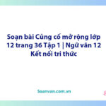 Soạn bài Củng cố, mở rộng lớp 12 trang 36 Tập 1 | Ngữ văn 12 Kết nối tri thức