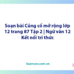 Soạn bài Củng cố, mở rộng lớp 12 trang 87 Tập 2 | Ngữ văn 12 Kết nối tri thức