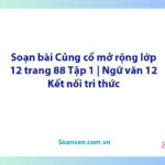 Soạn bài Củng cố, mở rộng lớp 12 trang 88 Tập 1 | Ngữ văn 12 Kết nối tri thức