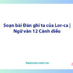 Soạn bài Đàn ghi ta của Lor-ca | Ngữ văn 12 Cánh diều