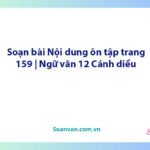 Soạn bài Nội dung ôn tập trang 159 | Ngữ văn 12 Cánh diều