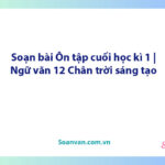 Soạn bài Ôn tập cuối học kì 1 | Ngữ văn 12 Chân trời sáng tạo