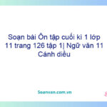 Soạn bài Ôn tập cuối kì 1 lớp 11 trang 126 tập 1| Ngữ văn 11 Cánh diều