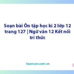 Soạn bài Ôn tập học kì 2 lớp 12 trang 127 | Ngữ văn 12 Kết nối tri thức