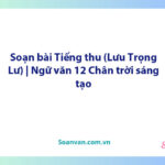 Soạn bài Tiếng thu (Lưu Trọng Lư) | Ngữ văn 12 Chân trời sáng tạo