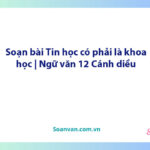 Soạn bài Tin học có phải là khoa học | Ngữ văn 12 Cánh diều