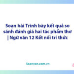 Soạn bài Trình bày kết quả so sánh, đánh giá hai tác phẩm thơ | Ngữ văn 12 Kết nối tri thức