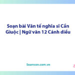 Soạn bài Văn tế nghĩa sĩ Cần Giuộc | Ngữ văn 12 Cánh diều