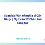 Soạn bài Văn tế nghĩa sĩ Cần Giuộc | Ngữ văn 12 Chân trời sáng tạo