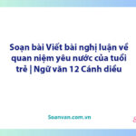 Soạn bài Viết bài nghị luận về quan niệm yêu nước của tuổi trẻ | Ngữ văn 12 Cánh diều