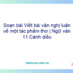 Soạn bài Viết bài văn nghị luận về một tác phẩm thơ | Ngữ văn 11 Cánh diều