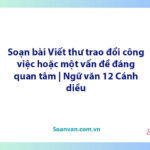 Soạn bài Viết thư trao đổi công việc hoặc một vấn đề đáng quan tâm | Ngữ văn 12 Cánh diều