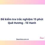 Đề kiểm tra trắc nghiệm 15 phút Quê Hương - Tế Hanh