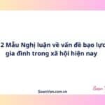 12 Mẫu Nghị luận về vấn đề bạo lực gia đình trong xã hội hiện nay