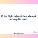 25 bài Nghị luận về tình yêu quê hương đất nước