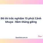 Đề thi trắc nghiệm 15 phút Cảnh khuya - Rằm tháng giêng