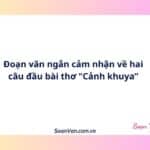 Đoạn văn ngắn cảm nhận về hai câu đầu bài thơ "Cảnh khuya”