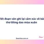 Viết đoạn văn ghi lại cảm xúc về bài thơ Đồng dao mùa xuân