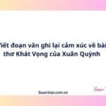 Viết đoạn văn ghi lại cảm xúc về bài thơ Khát Vọng của Xuân Quỳnh